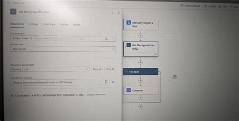 the execution of template action.